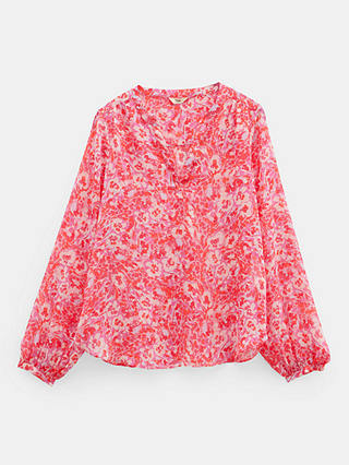HUSH Harriet Painted Floral Blouse, Pink