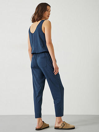 HUSH Cropped Jersey Jumpsuit, Midnight