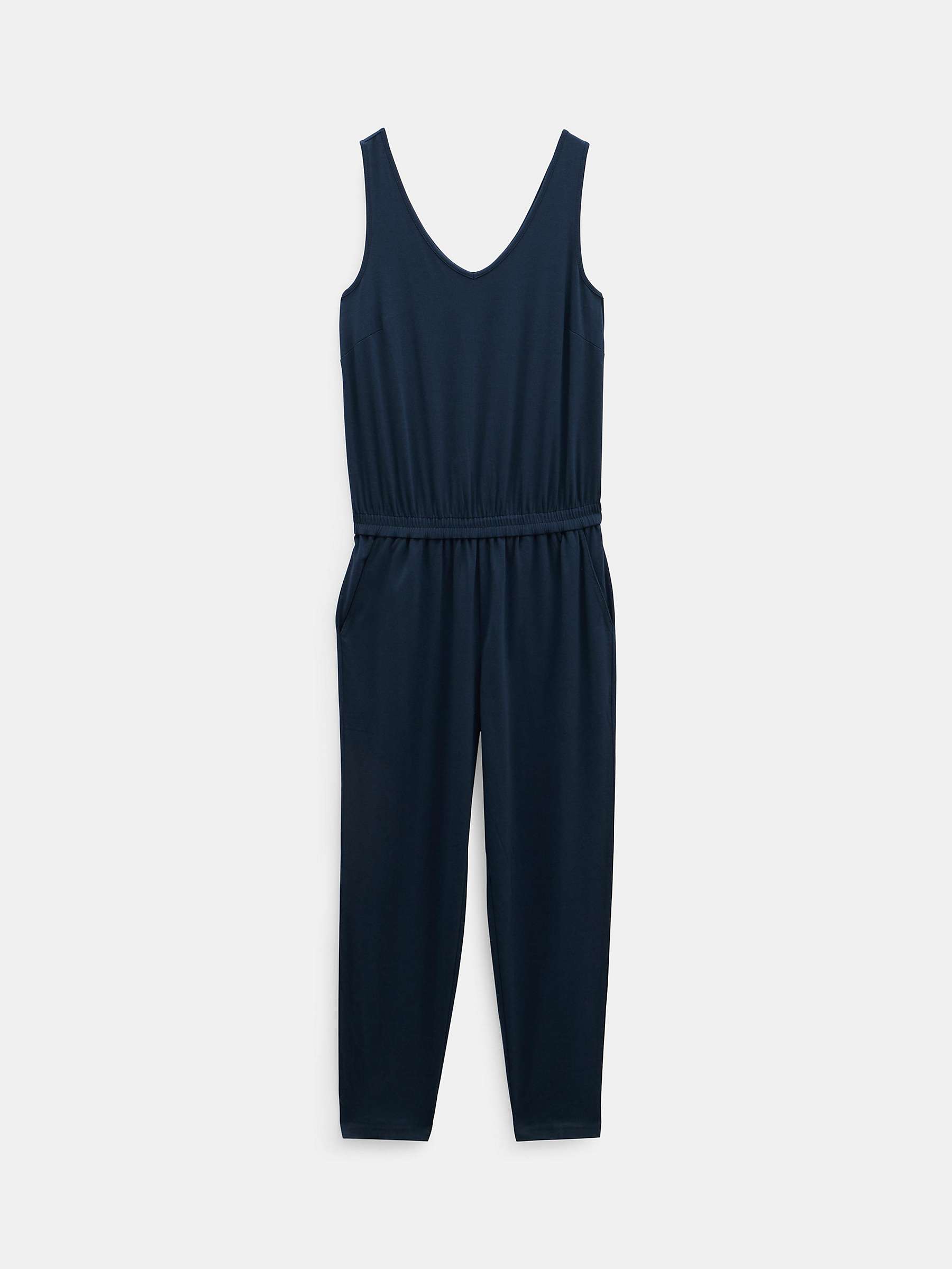 Buy HUSH Cropped Jersey Jumpsuit, Midnight Online at johnlewis.com