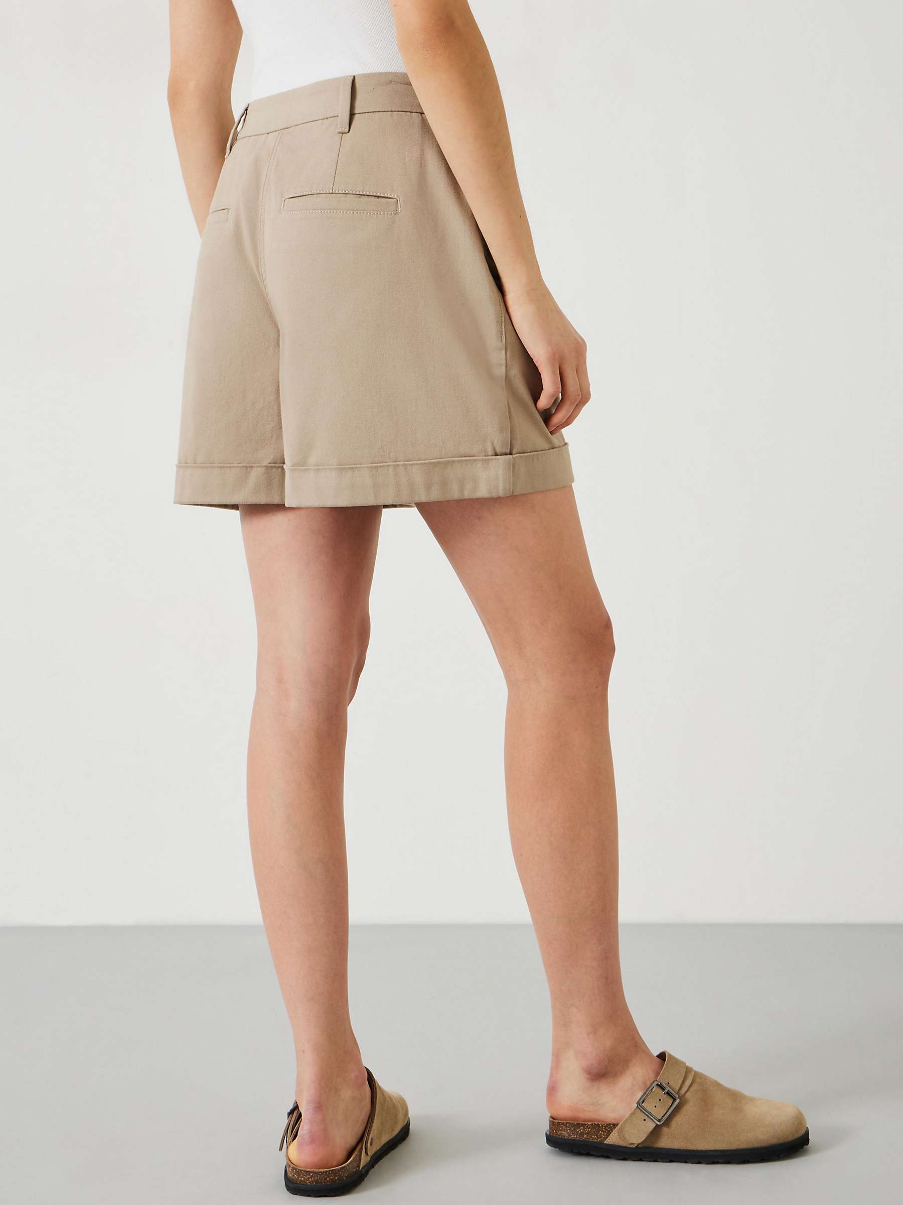 Buy HUSH Marina Cotton Shorts, Stone Online at johnlewis.com