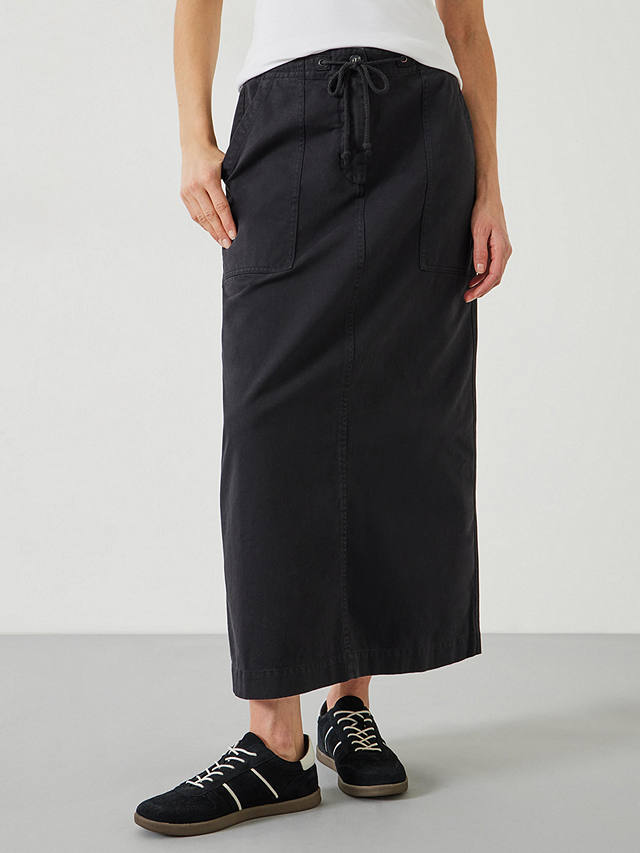 HUSH Kristen Cargo Maxi Skirt, Black