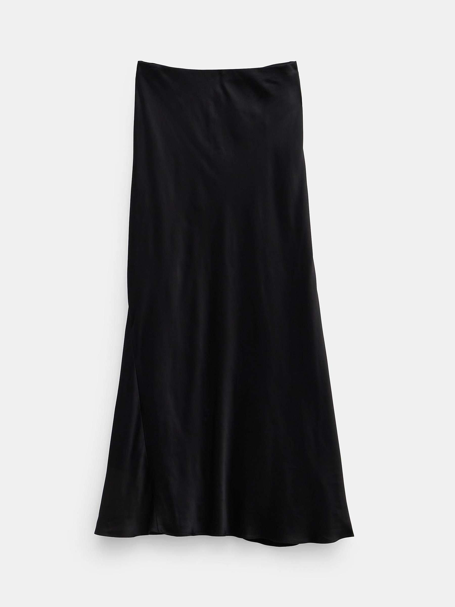 Buy HUSH Remi Satin Maxi Skirt, Black Online at johnlewis.com
