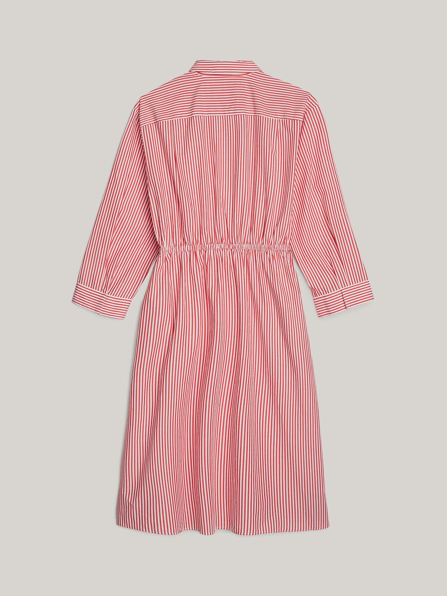 Buy Tommy Hilfiger Adaptive Striped Cotton Shirt Dress, Red/White Online at johnlewis.com
