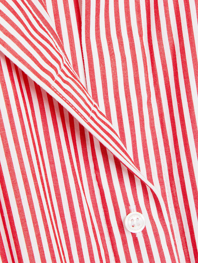 Tommy Hilfiger Adaptive Striped Cotton Shirt Dress, Red/White