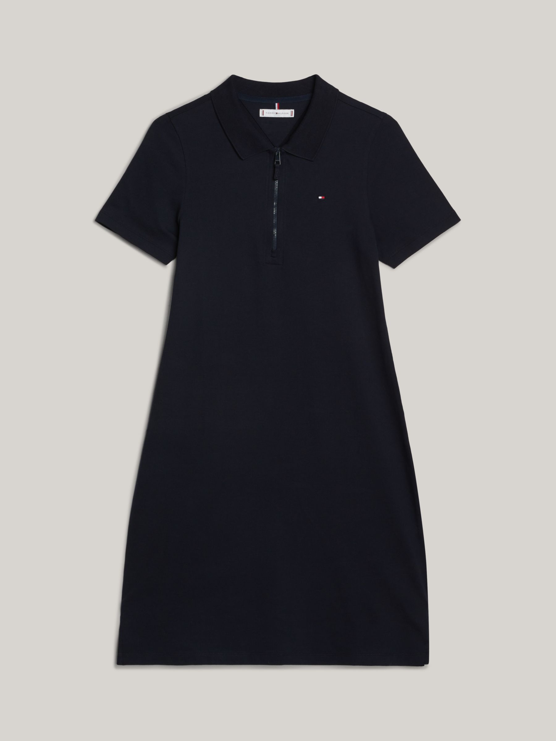 Tommy Hilfiger Adaptive Organic Cotton Polo Dress, Desert Sky, L