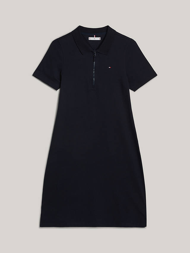 Tommy Hilfiger Adaptive Organic Cotton Polo Dress, Desert Sky