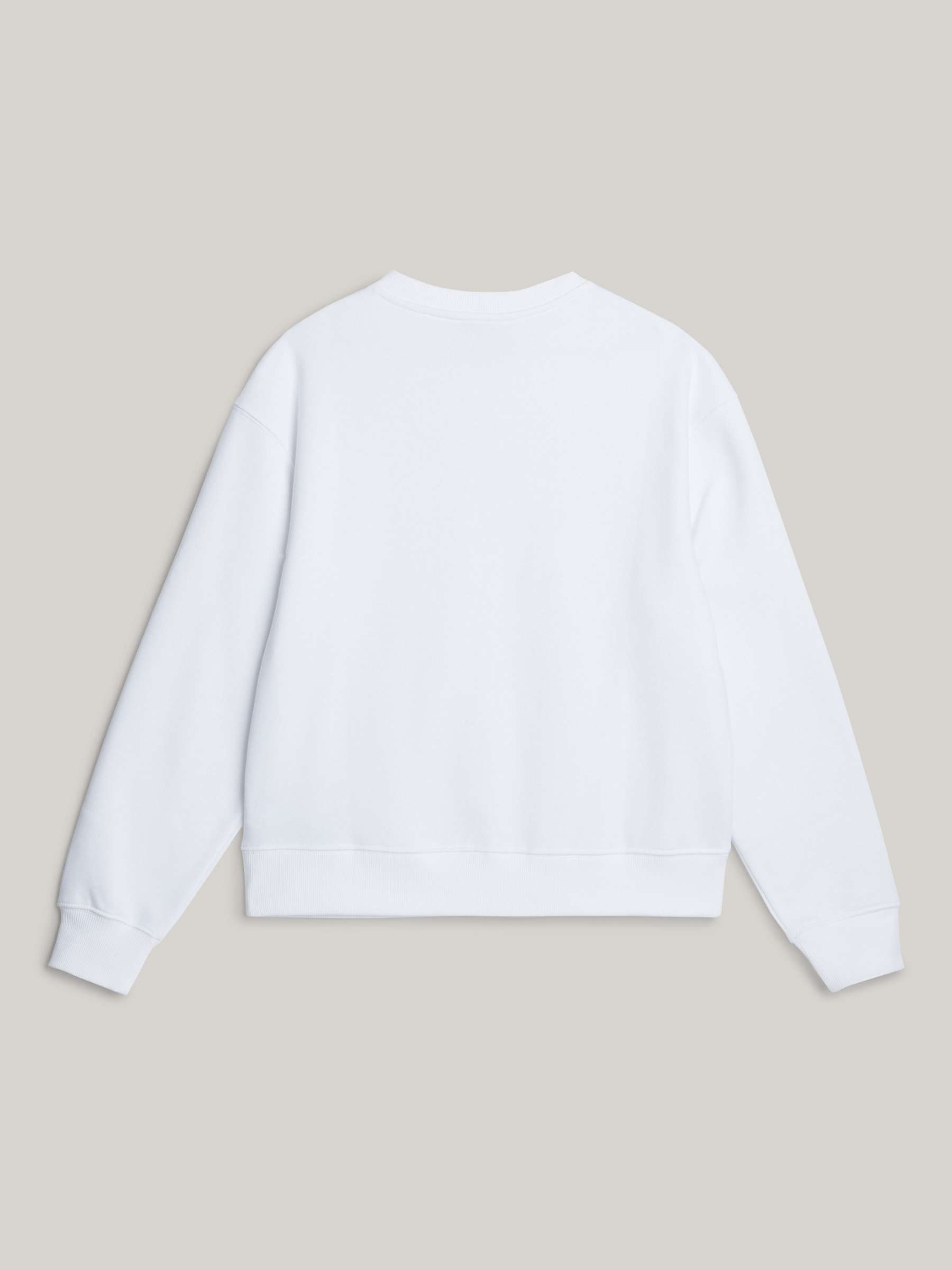 Buy Tommy Hilfiger Adaptive Logo Sweatshirt, Optic White Online at johnlewis.com