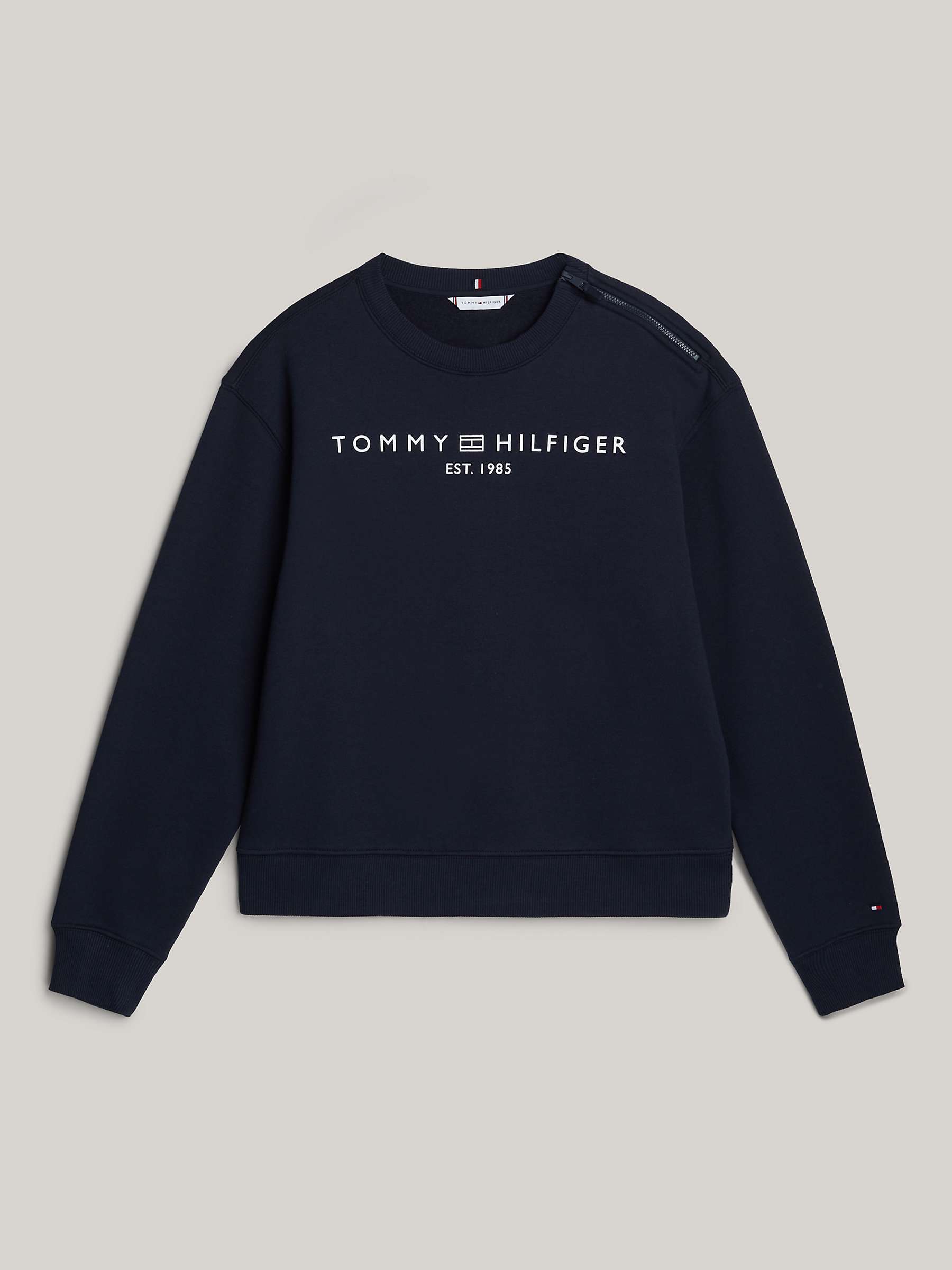 Buy Tommy Hilfiger Adaptive Logo Sweatshirt, Desert Sky Online at johnlewis.com