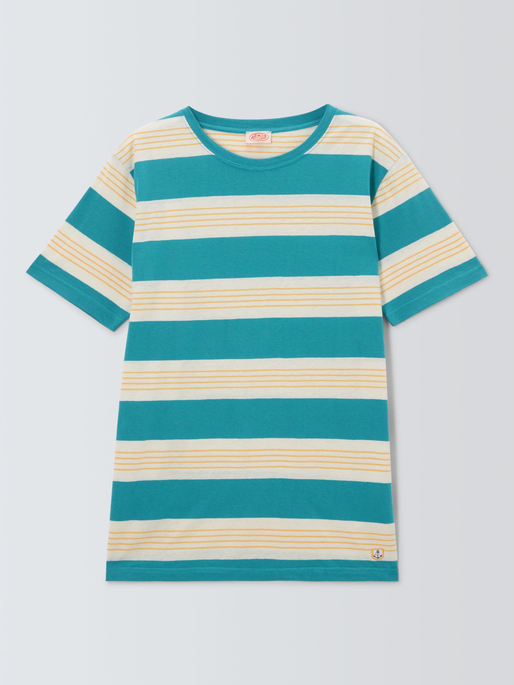 Buy Armor Lux MC Heritage Striped T-Shirt, Pagoda/Yellow Online at johnlewis.com