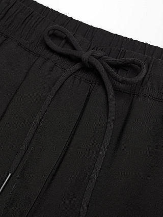 Mango Fludio Cropped Trousers, Black