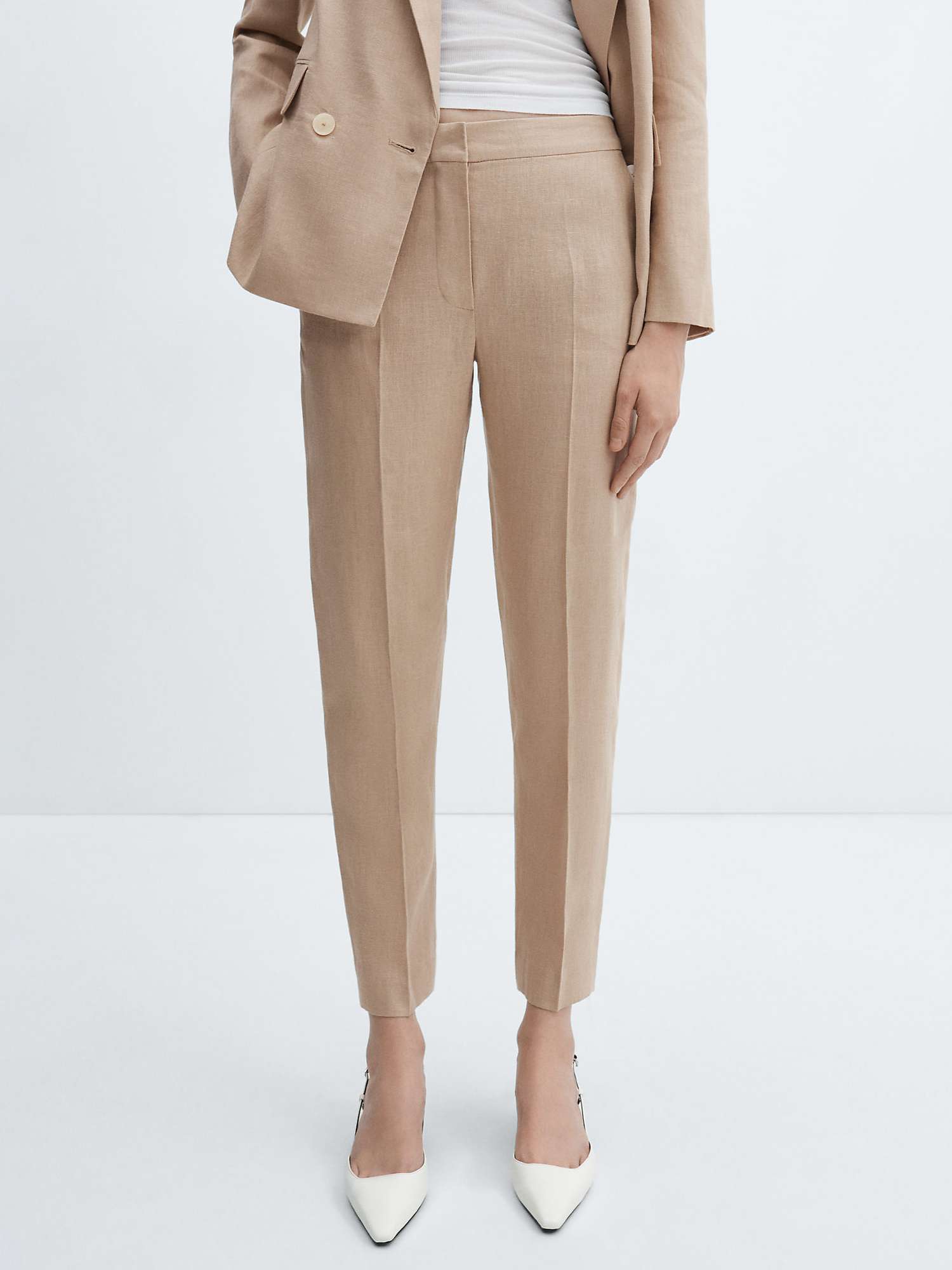 Buy Mango Tempoli Linen Suit Trousers Online at johnlewis.com