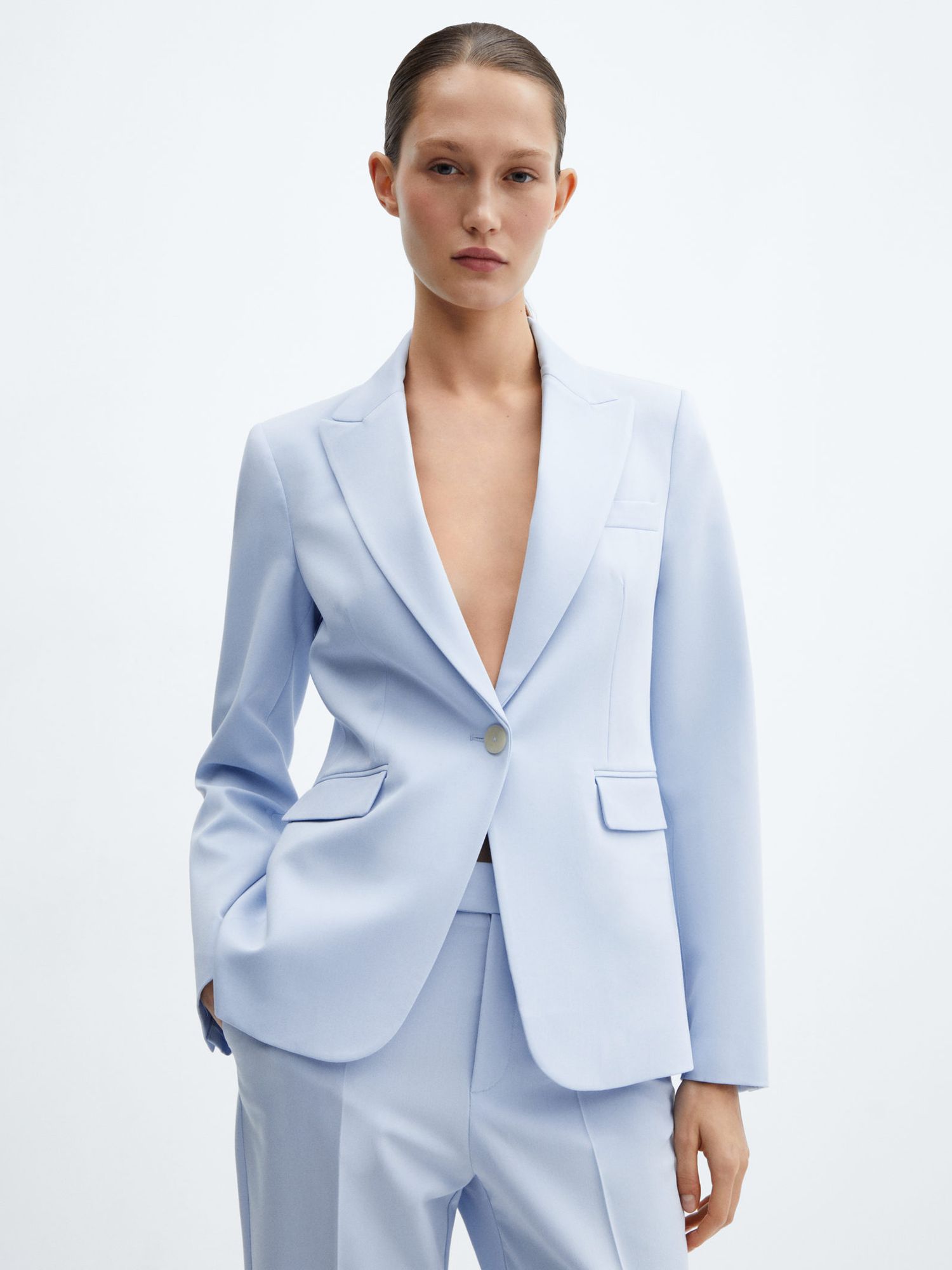 Light Blue Womens Blazer Suit, 3-piece Womens Pantsuit Set, Blue Blazer  Trouser Suit for Women, Blazer Suit Set for Ladies -  Canada