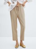 Mango Fluido Straight Leg Drawstring Waist Trousers