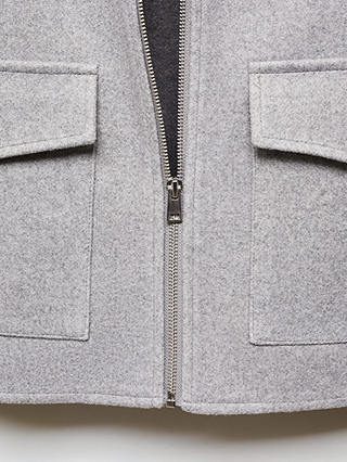 Mango Zipi Collar Jacket, Medium Grey