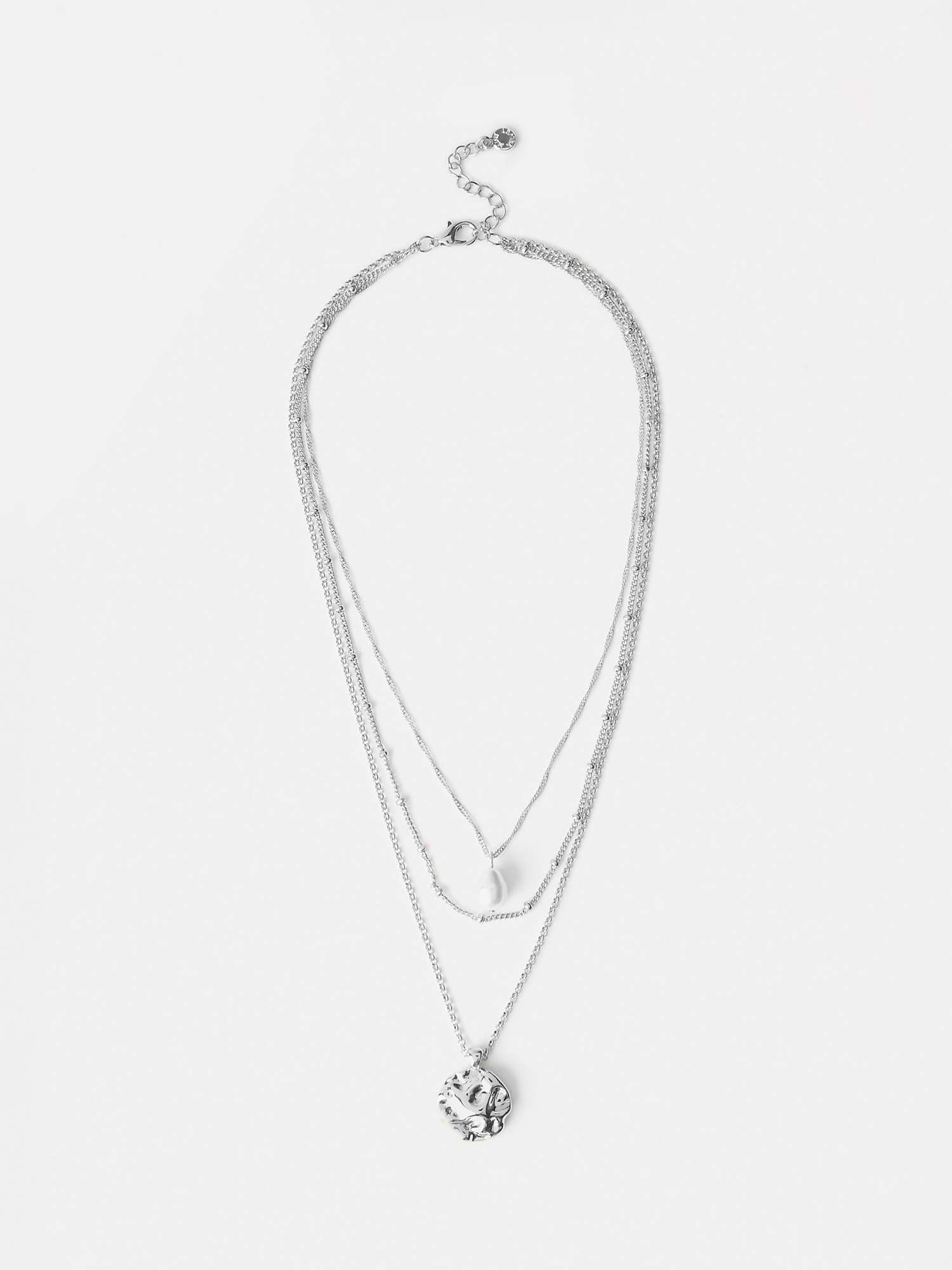 Buy Mint Velvet Layered Necklace, Silver Online at johnlewis.com