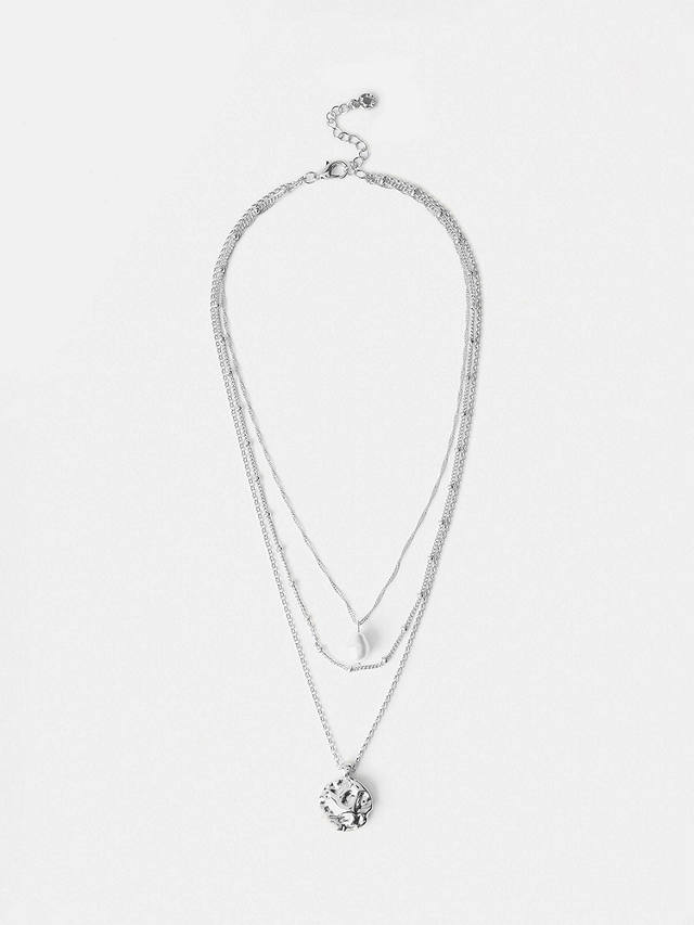 Mint Velvet Layered Necklace, Silver