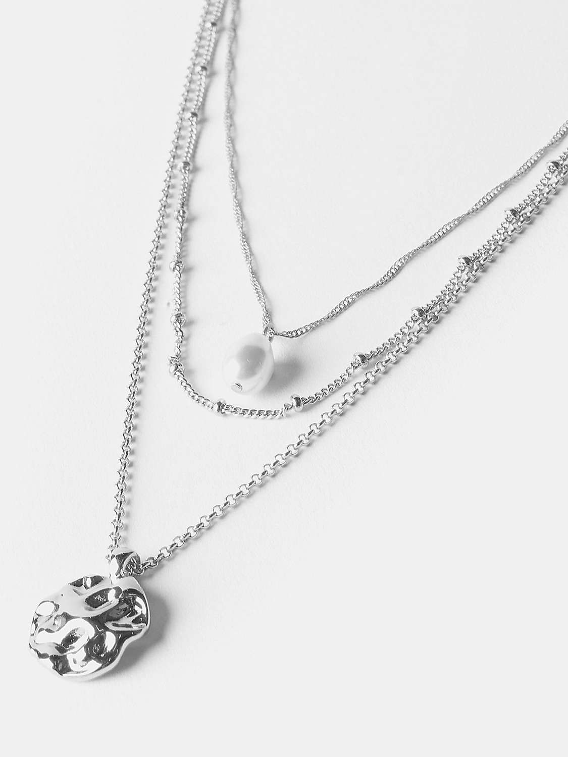 Buy Mint Velvet Layered Necklace, Silver Online at johnlewis.com