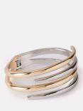 Mint Velvet Mixed Metal Claw Bangle, Multi