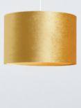 John Lewis Jenny Velvet Cylinder Lampshade, Ochre