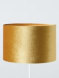 John Lewis Jenny Velvet Cylinder Lampshade, Ochre