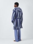 John Lewis Cotton Stripe Unisex Bathrobe, Blue