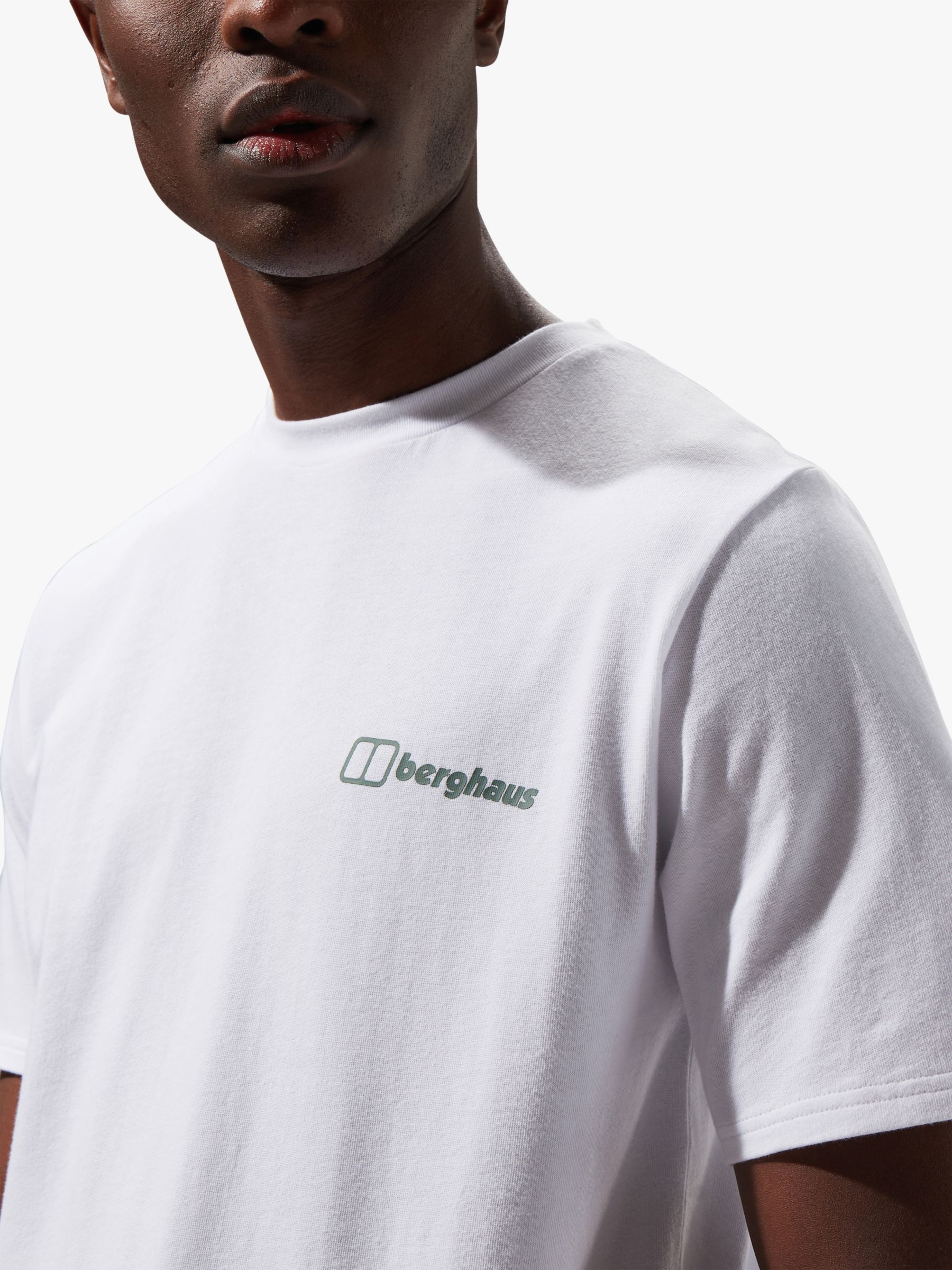 Berghaus Organic Cotton Short Sleeve Graphic T-Shirt, Pure White, M