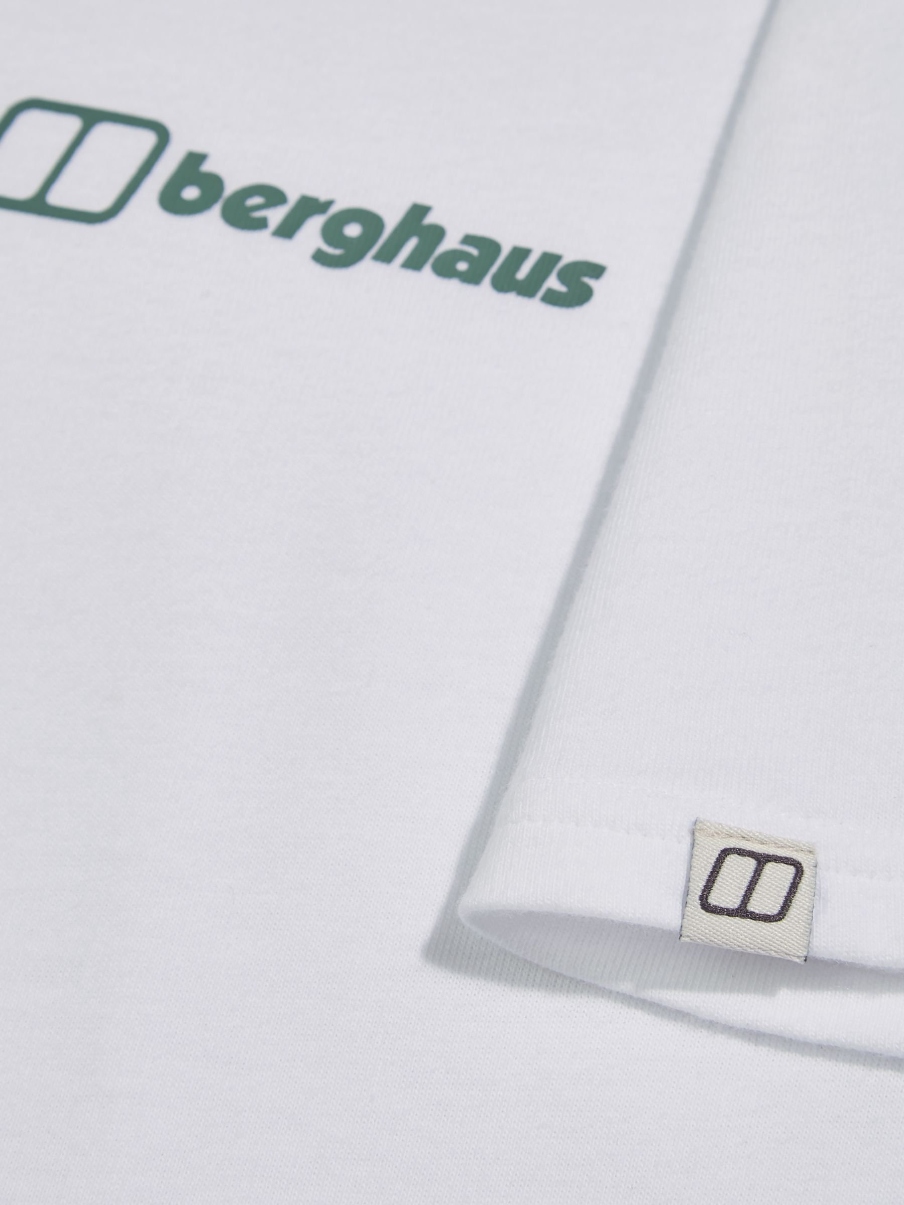 Berghaus Organic Cotton Short Sleeve Graphic T-Shirt, Pure White, M