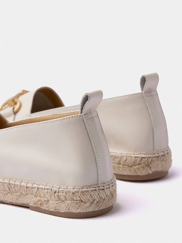 Mint Velvet Leather Espadrilles, Natural Cream