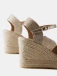 Mint Velvet Kia Espadrille Wedges, Gold