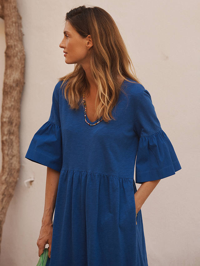 NRBY Sabrina Cotton Midi Dress, Blue