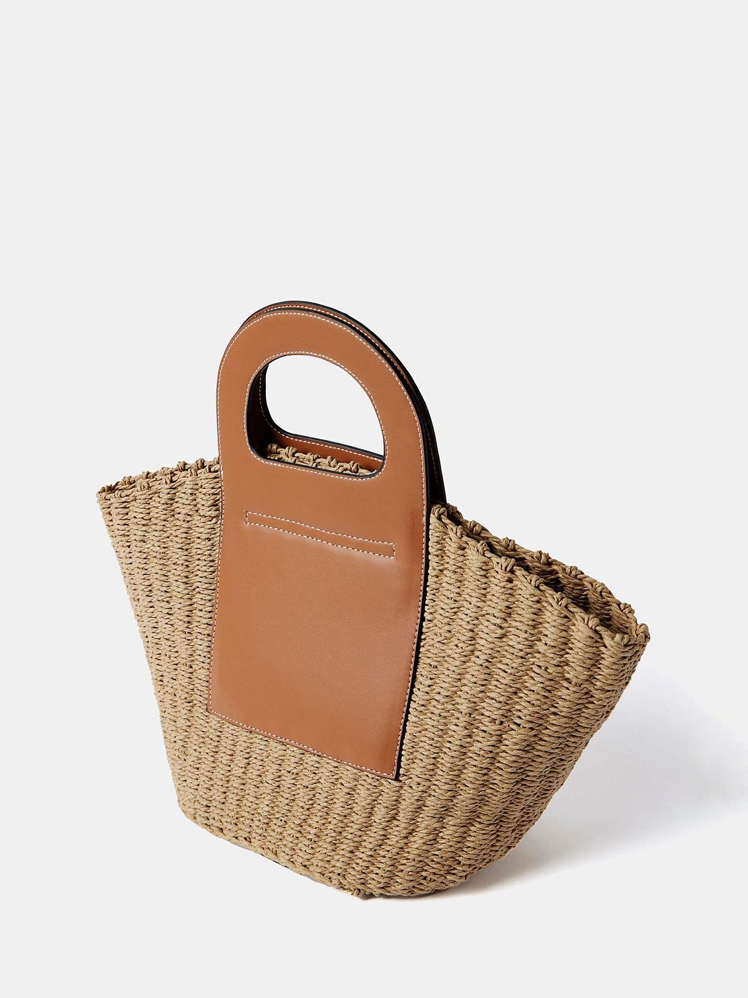 Buy Mint Velvet Woven Basket Bag, Brown Tan Online at johnlewis.com