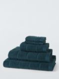 John Lewis Plain Squares Towels, Loch Blue