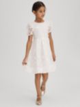Reiss Kids' Emelie Floral Lace Occassion Dress, Ivory