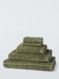 John Lewis Plain Squares Towels, Olive