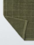 John Lewis Plain Squares Towels, Olive