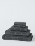 John Lewis Plain Squares Towels, Steel