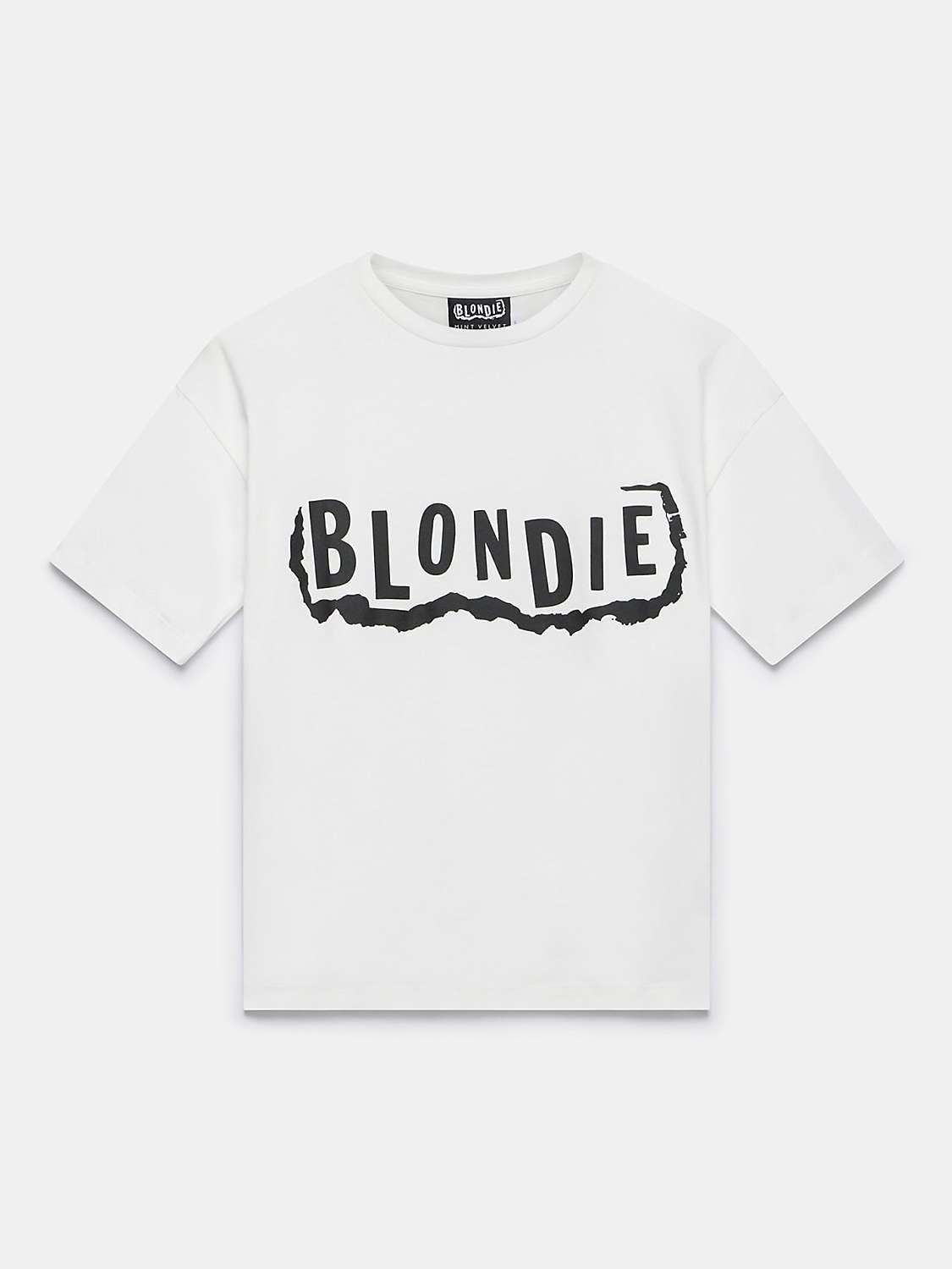 Buy Mint Velvet Blondie Slogan T-Shirt, White/Black Online at johnlewis.com
