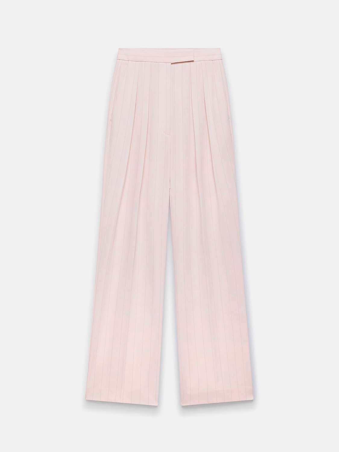 Buy Mint Velvet Wide Leg Pleat Front Pinstripe Trousers Online at johnlewis.com