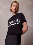 Mint Velvet Blondie Slogan T-Shirt, Black