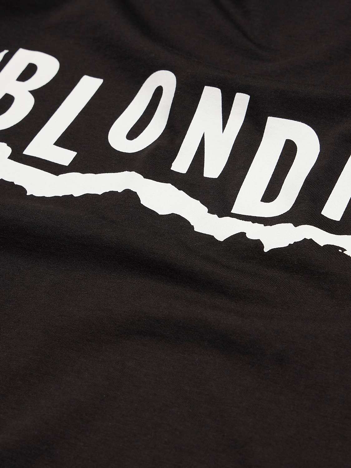 Buy Mint Velvet Blondie Slogan T-Shirt, Black Online at johnlewis.com