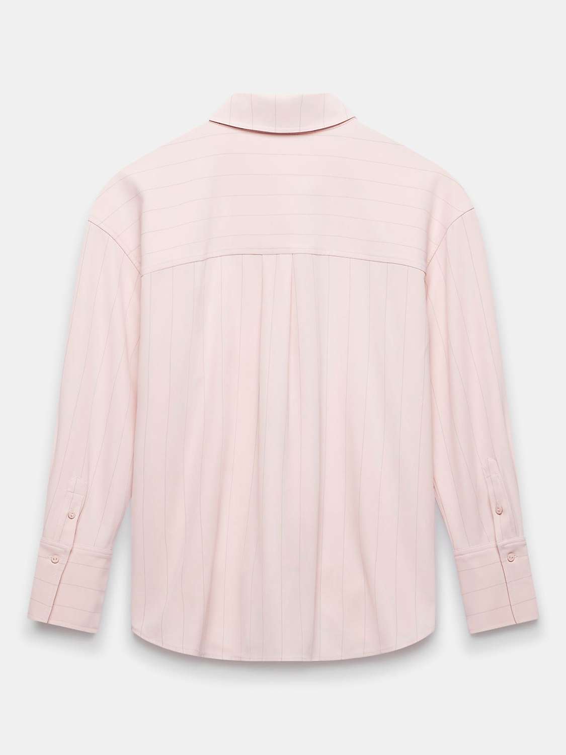 Buy Mint Velvet Oversized Pinstripe Shirt, Pink/Grey Online at johnlewis.com