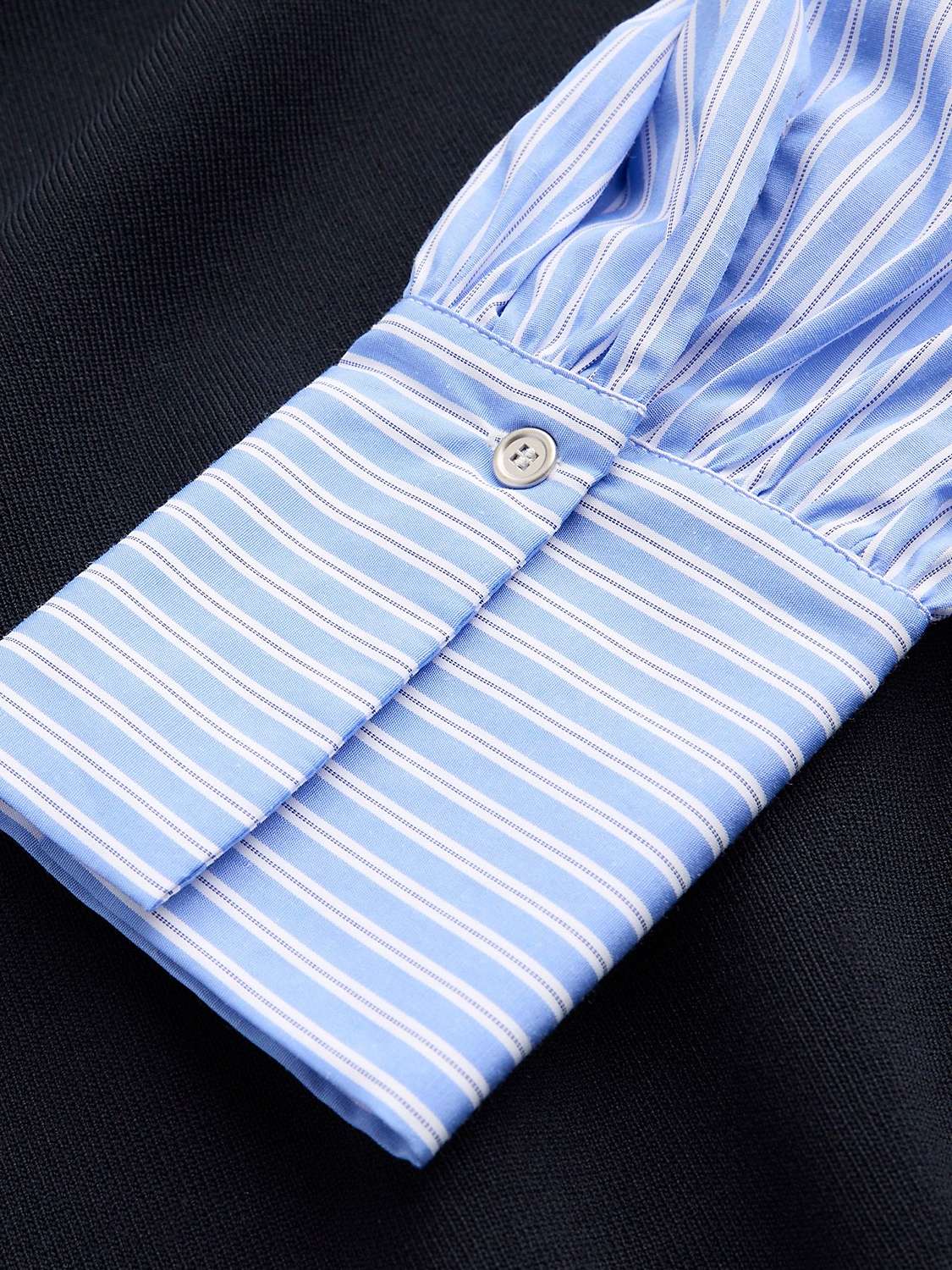 Buy Mint Velvet Shirt Detail Jumper, Navy Online at johnlewis.com