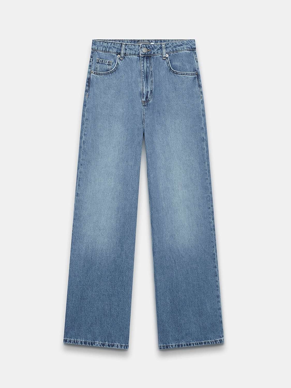 Buy Mint Velvet Wide Leg Jeans, Blue Light Online at johnlewis.com