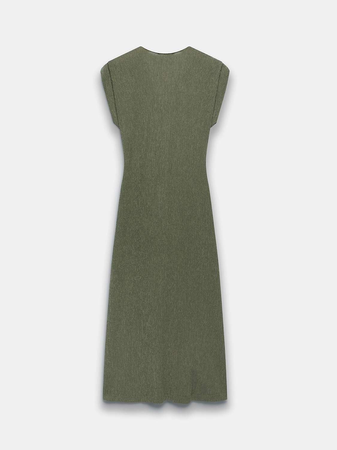 Buy Mint Velvet Textured Midi Dress, Khaki Online at johnlewis.com