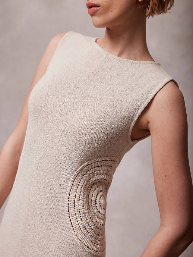 Mint Velvet Crochet Maxi Dress, Natural