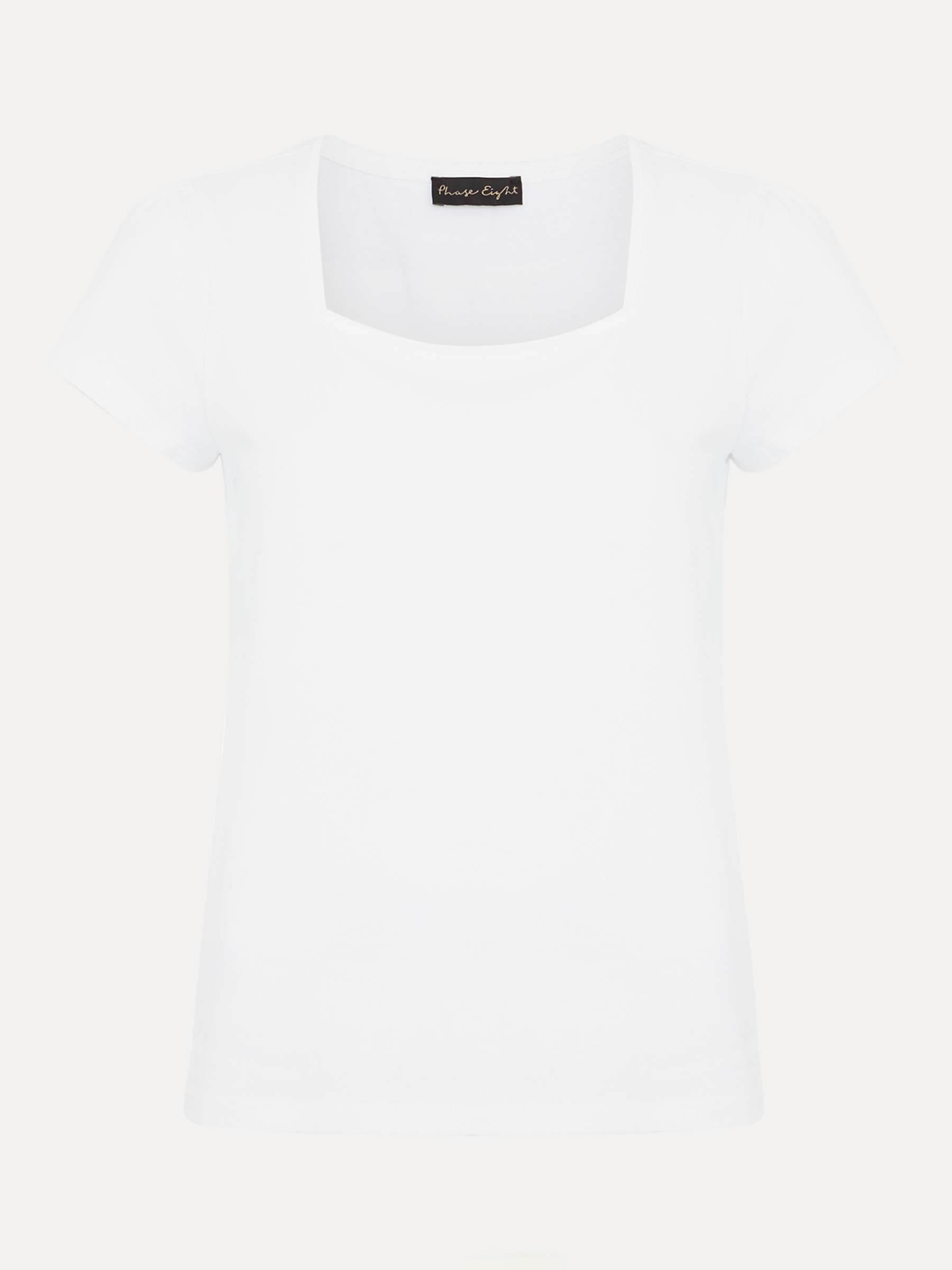 Buy Phase Eight Bella Cotton T-Shirt, White Online at johnlewis.com