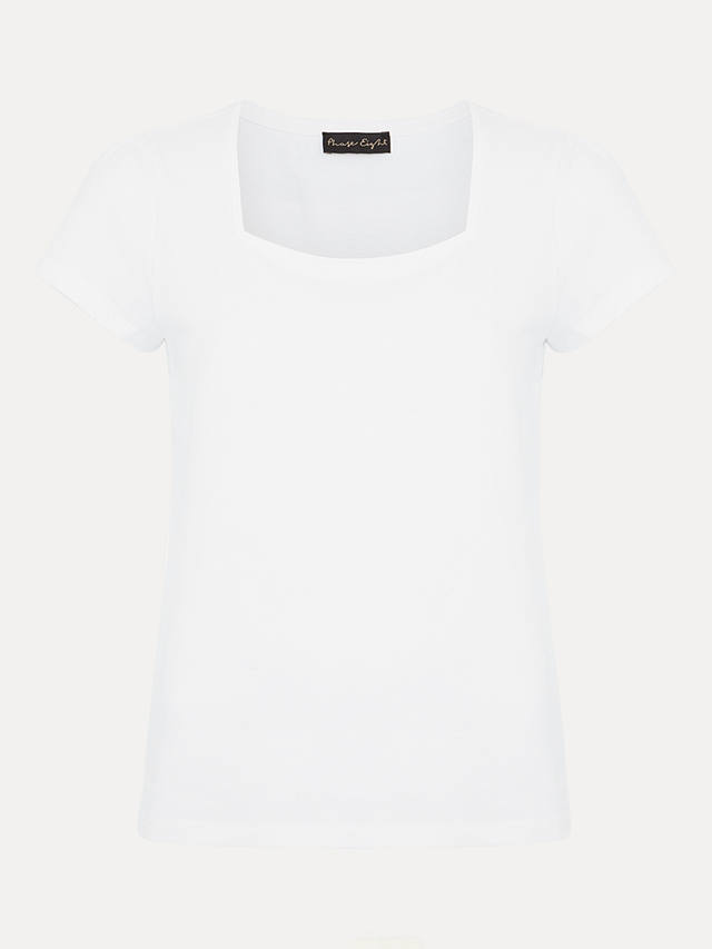 Phase Eight Bella Cotton T-Shirt, White