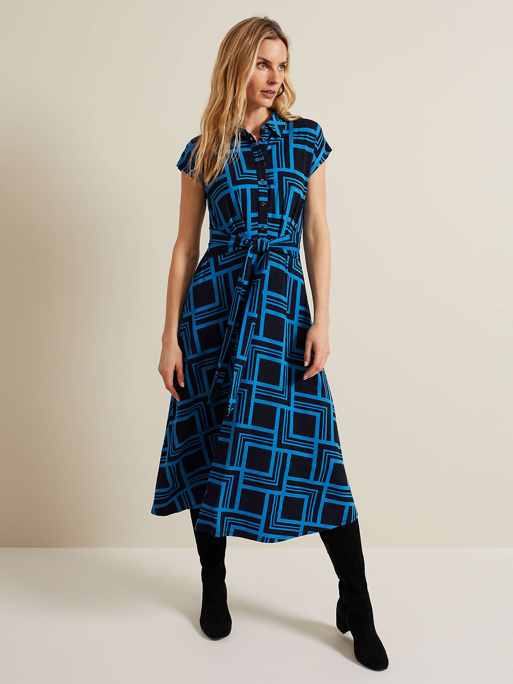 Buy Phase Eight April Shirt Midi Dress, Blue Online at johnlewis.com