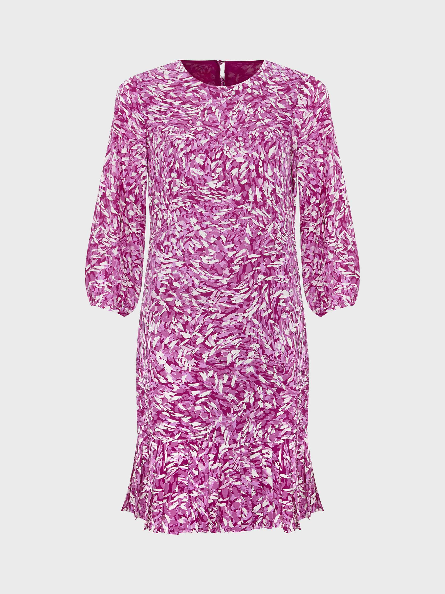 Buy Hobbs Petite Liana Abstract Print Dress, Purple/Multi Online at johnlewis.com