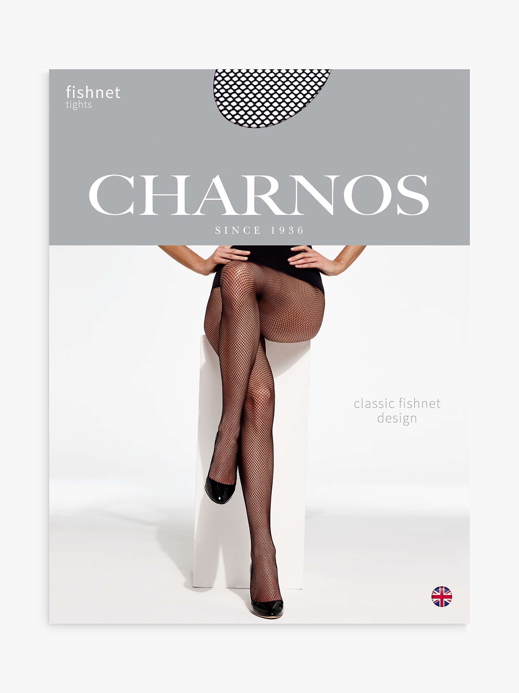 Buy Charnos Fishnet Tights, Black Online at johnlewis.com